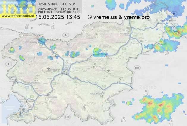 Radarska karta padavin