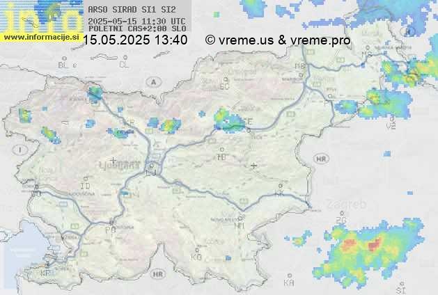 Radarska karta padavin