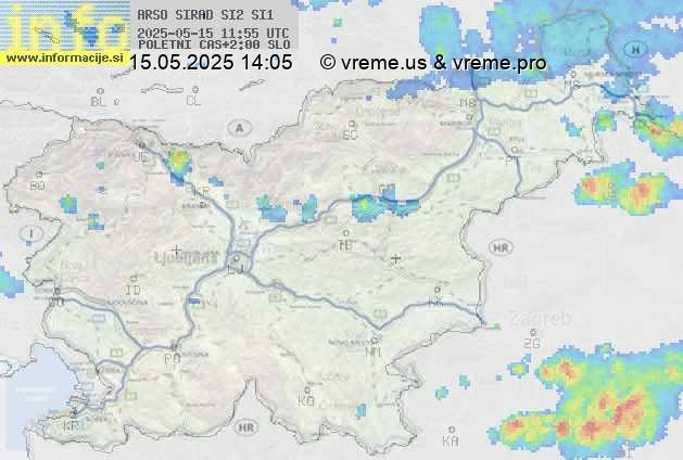 Radarska karta padavin