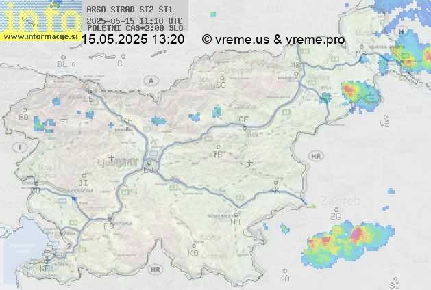 Radarska karta padavin