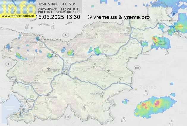 Radarska karta padavin