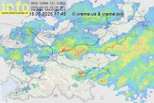 Radarska karta padavin