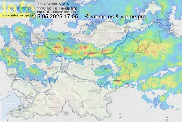 Radarska karta padavin