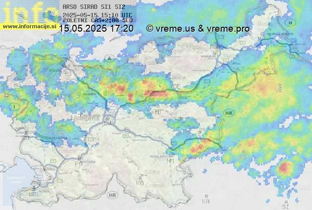 Radarska karta padavin