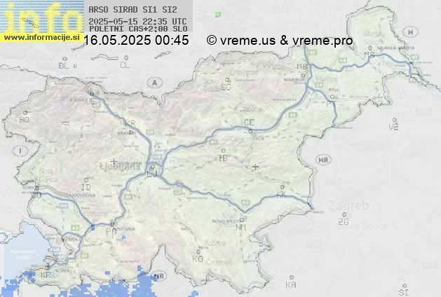 Radarska karta padavin
