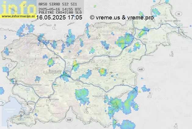 Radarska karta padavin