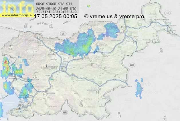 Radarska karta padavin