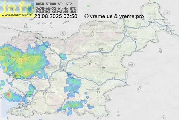 Radarska karta padavin