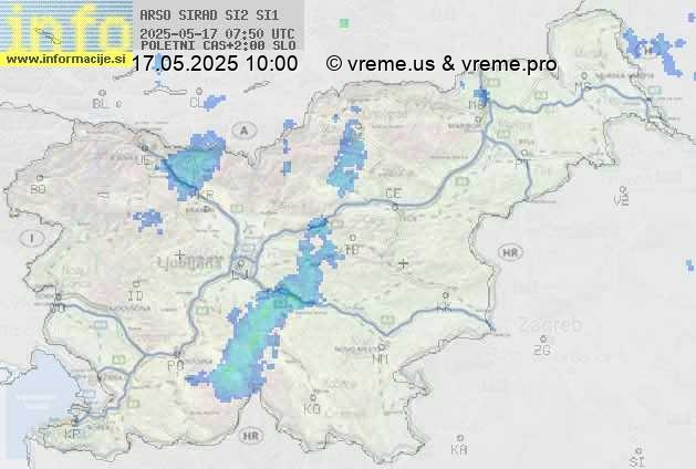 Radarska karta padavin