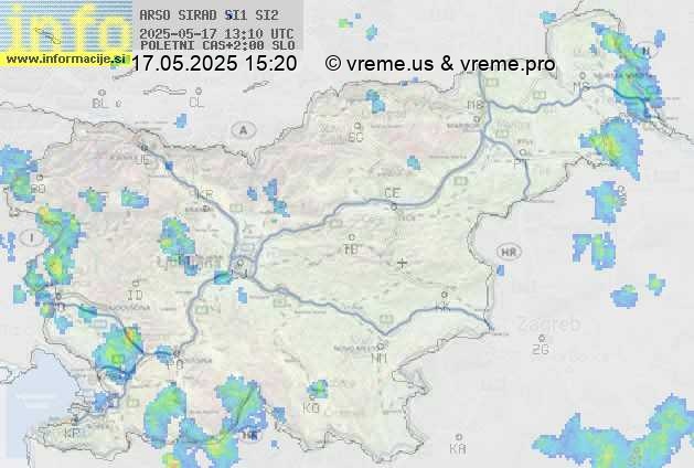 Radarska karta padavin