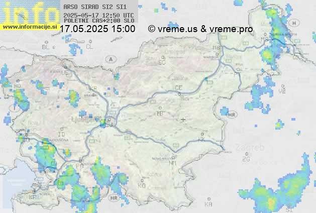 Radarska karta padavin