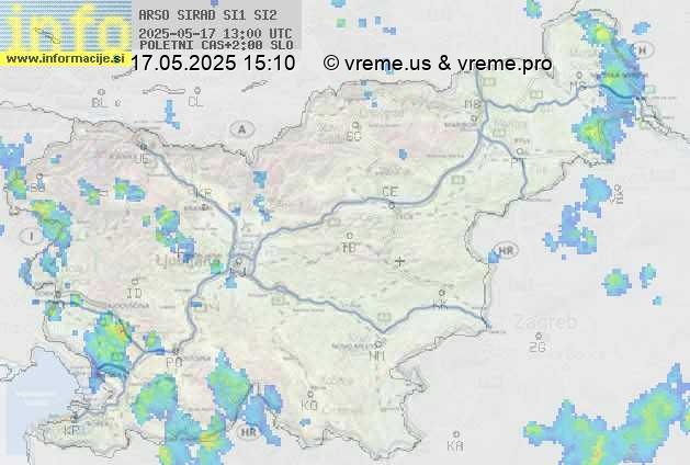 Radarska karta padavin