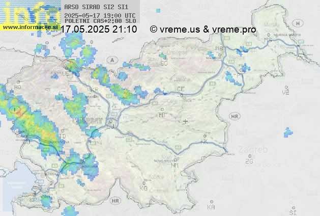 Radarska karta padavin