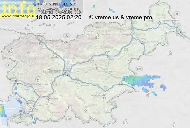 Radarska karta padavin