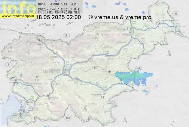 Radarska karta padavin