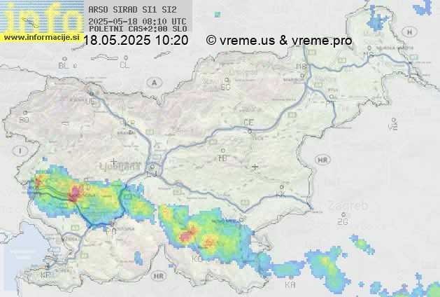 Radarska karta padavin