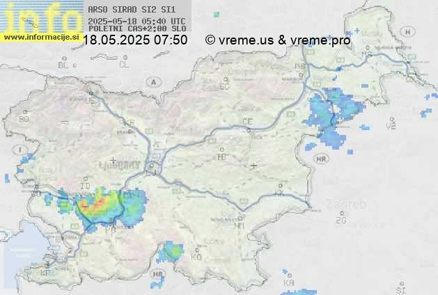 Radarska karta padavin