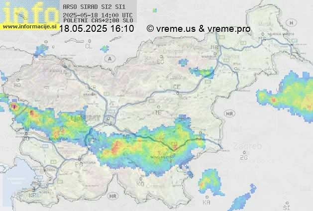 Radarska karta padavin