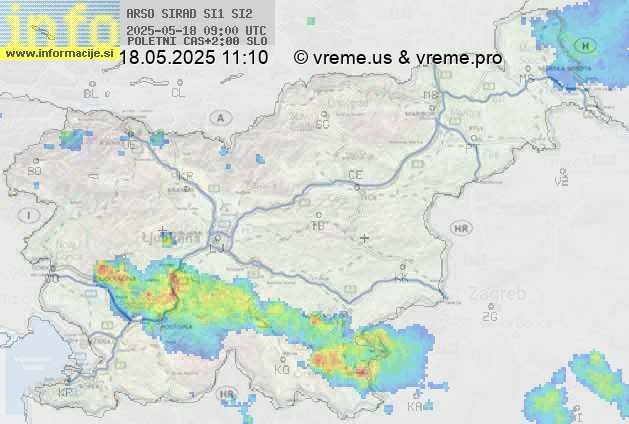 Radarska karta padavin