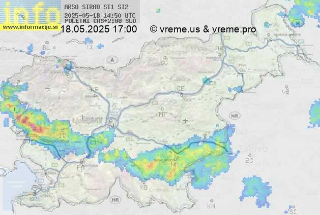 Radarska karta padavin