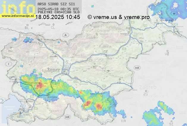 Radarska karta padavin