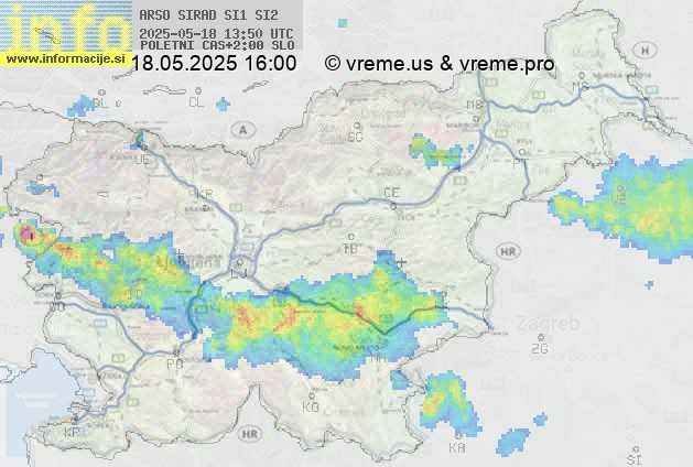 Radarska karta padavin