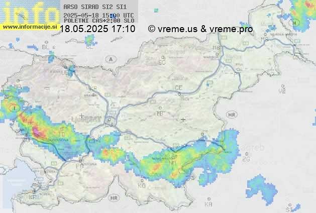 Radarska karta padavin