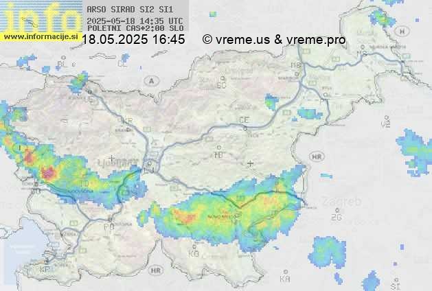 Radarska karta padavin