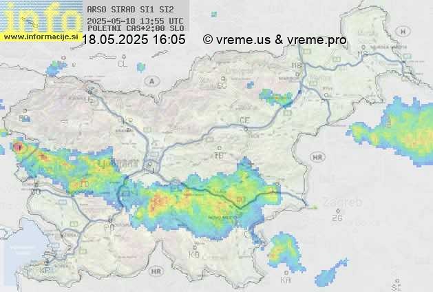 Radarska karta padavin
