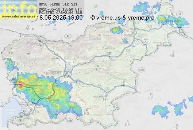 Radarska karta padavin