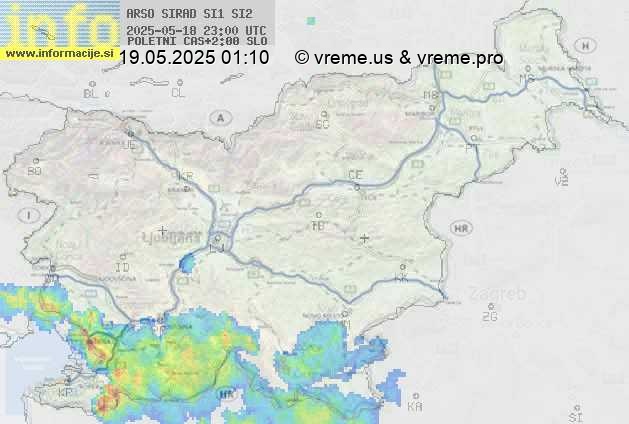 Radarska karta padavin