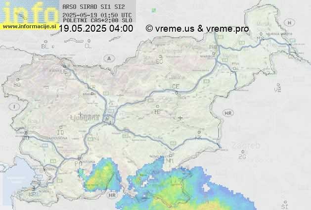 Radarska karta padavin