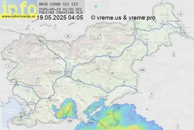 Radarska karta padavin
