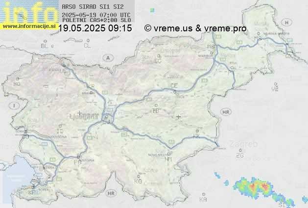Radarska karta padavin