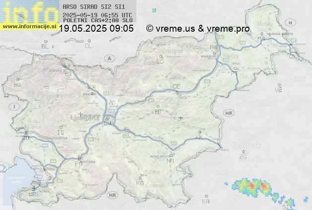 Radarska karta padavin