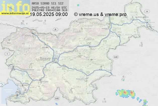 Radarska karta padavin