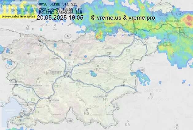 Radarska karta padavin