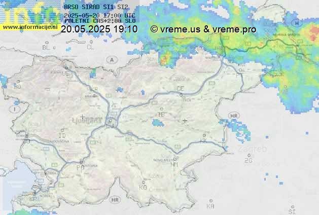 Radarska karta padavin