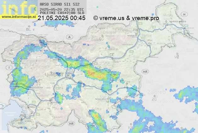 Radarska karta padavin