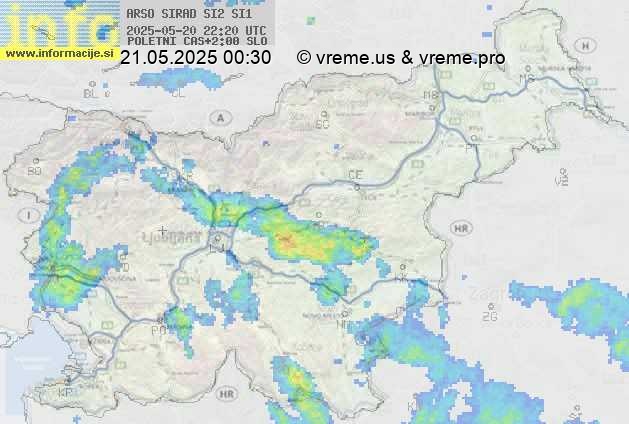Radarska karta padavin