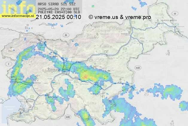 Radarska karta padavin
