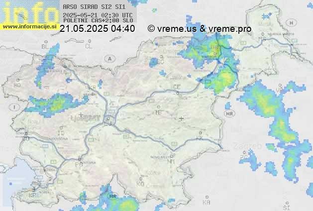 Radarska karta padavin
