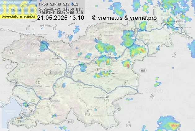 Radarska karta padavin