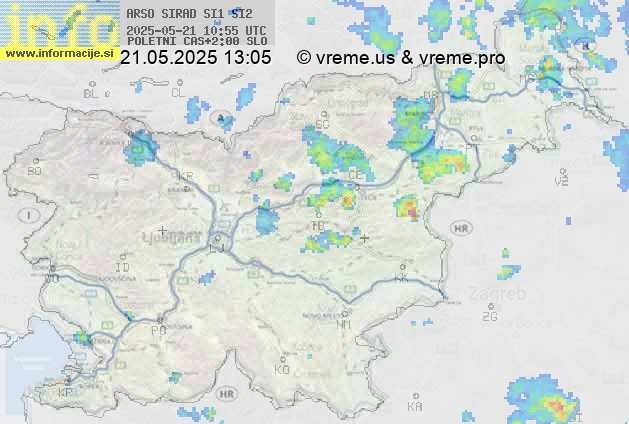 Radarska karta padavin