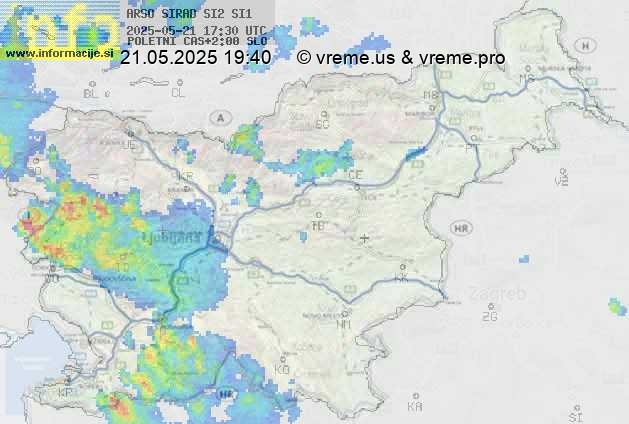 Radarska karta padavin