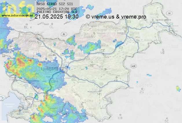 Radarska karta padavin