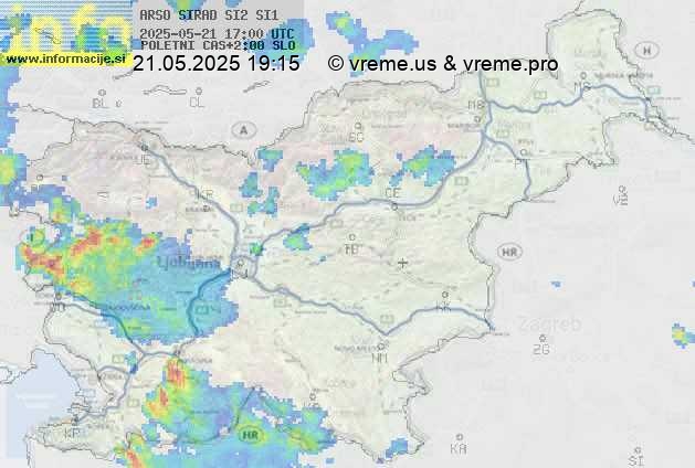 Radarska karta padavin