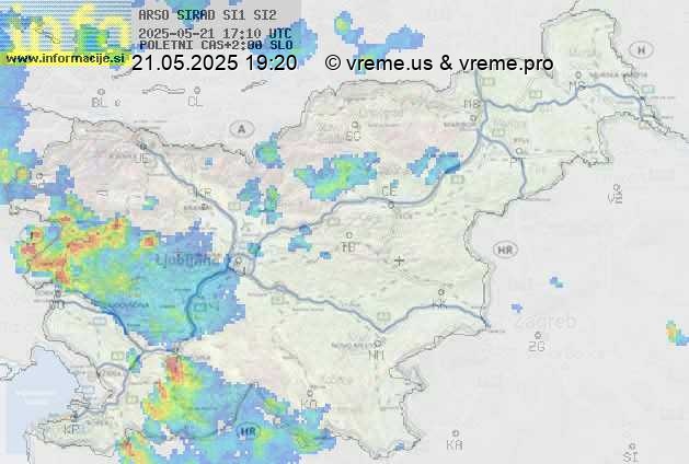 Radarska karta padavin