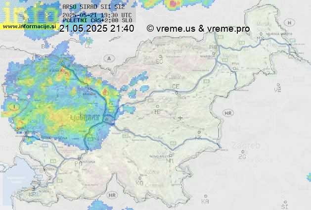 Radarska karta padavin