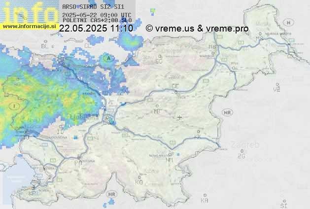 Radarska karta padavin